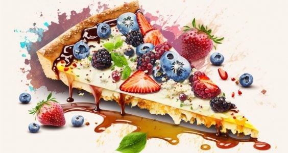 Sladká pizza s ovocím