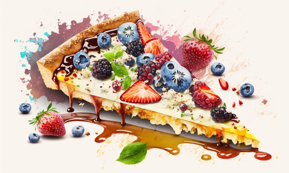 Sladká pizza s ovocím