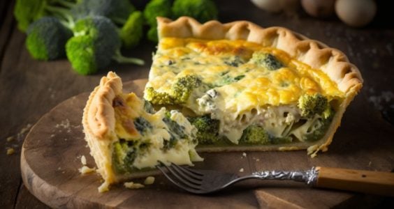 Quiche s brokolicou a syrom