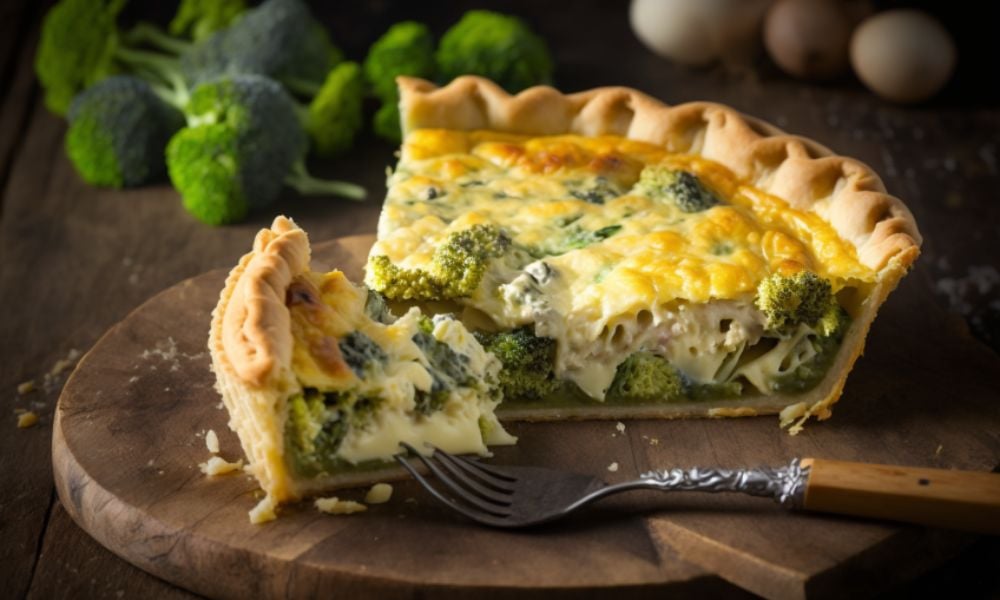 Quiche s brokolicou a syrom