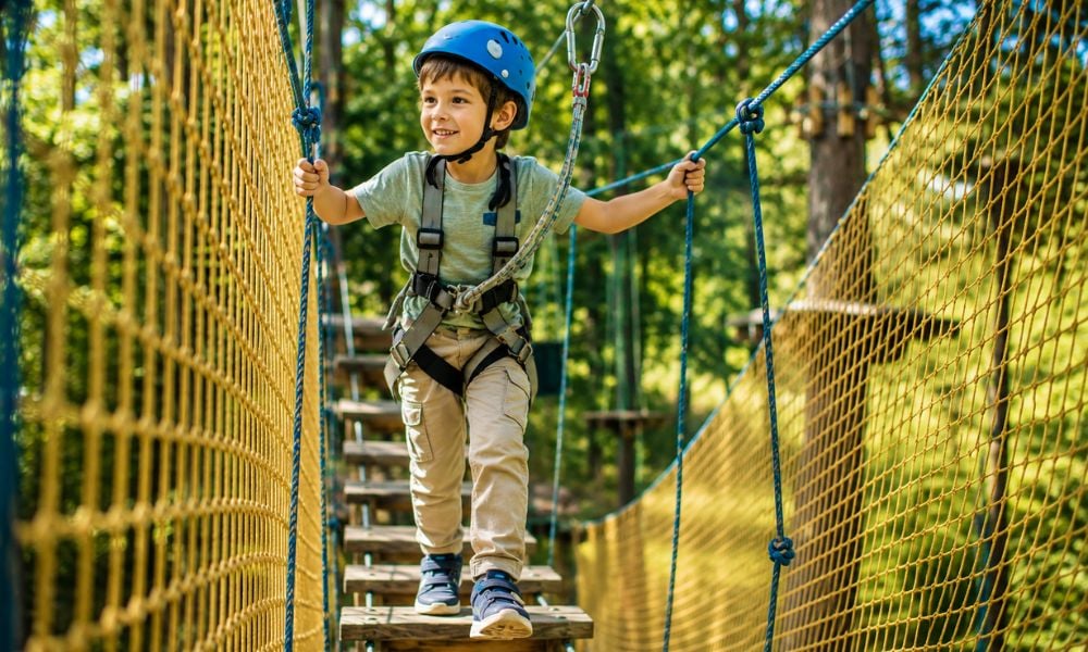 lanový park s deťmi