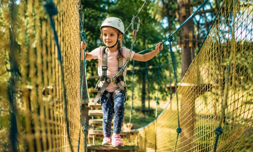 lanový park s deťmi
