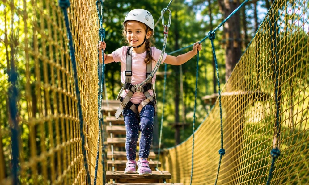 lanový park s deťmi