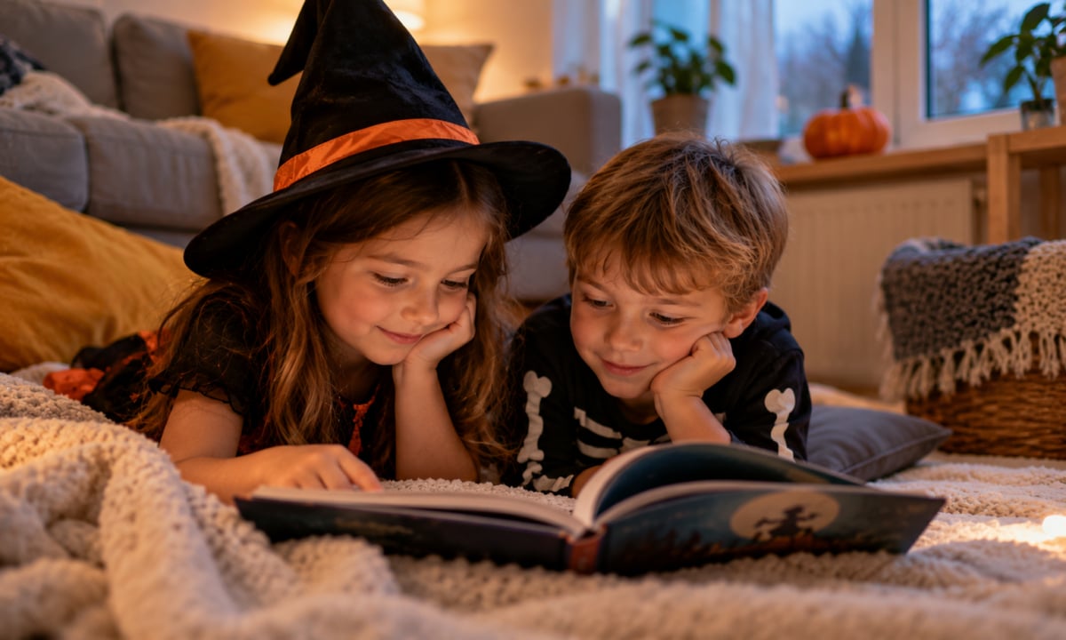 deti citaju halloween rozpravky